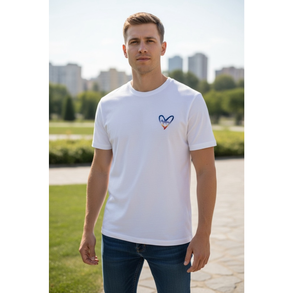Men's Maison Kitsuné Paris Heart Fox Short Sleeve Tee XL NWT